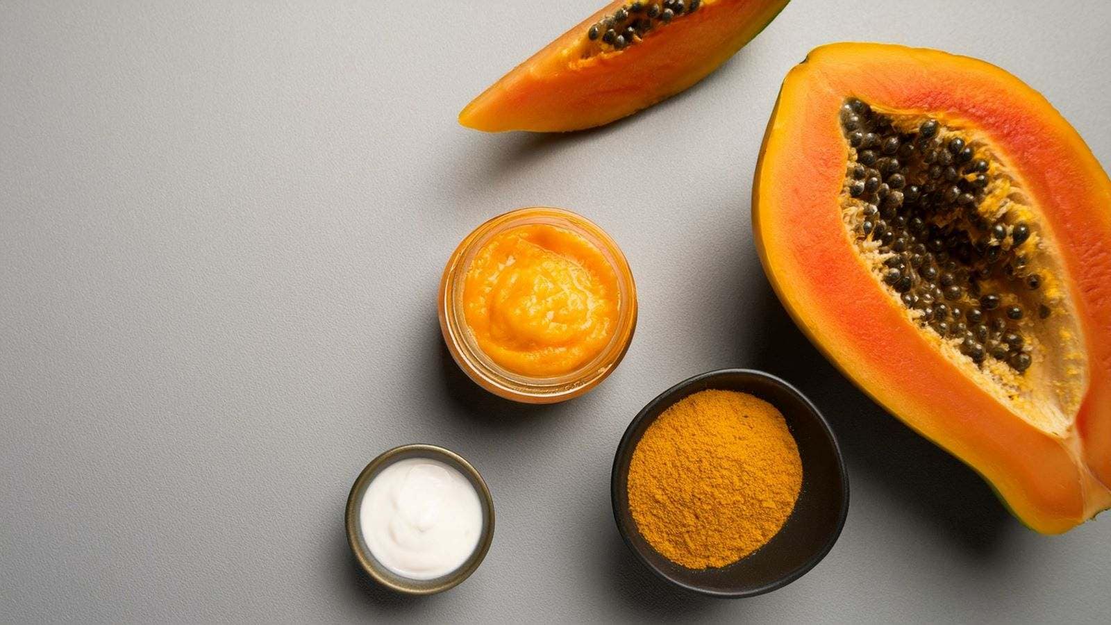 Papaya and yoghurt